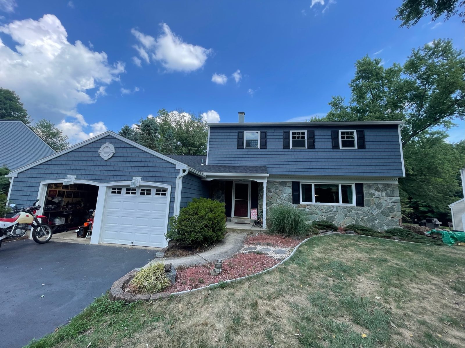 Ranch home with a new roof in fall in Phoenixville, PA